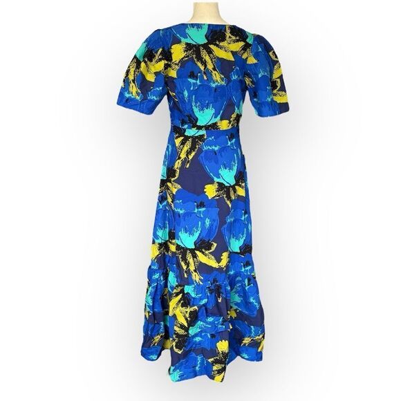 Christopher John Roger’s x Target Tiered Maxi Length Flutter Sleeve Blue Dress - Picture 3 of 10
